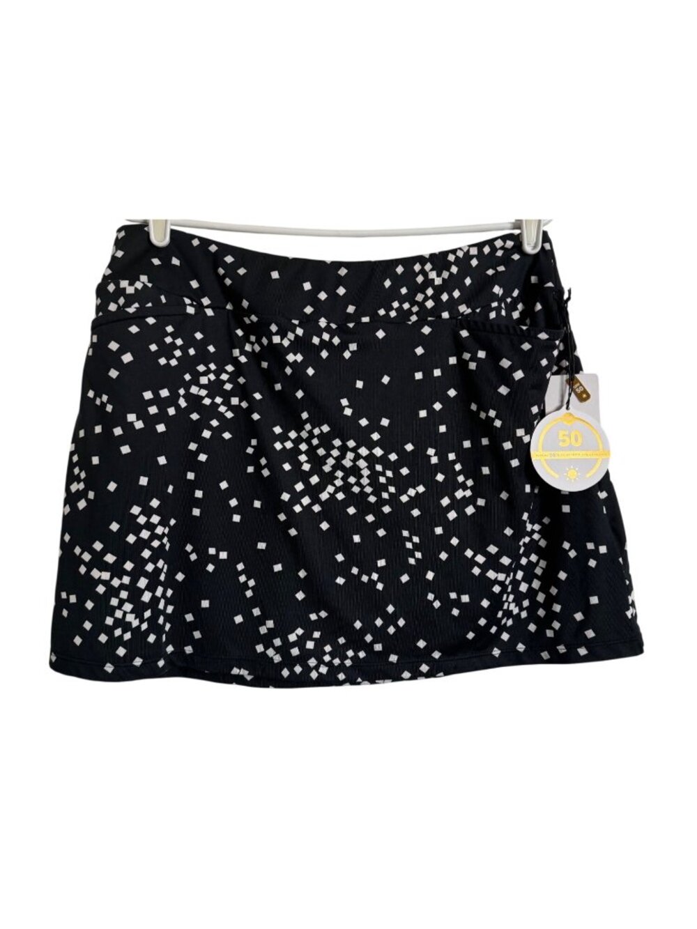 Tail Golf Pull On Skort Size Large Confetti Geo Black White 16" SPF 50 NWT